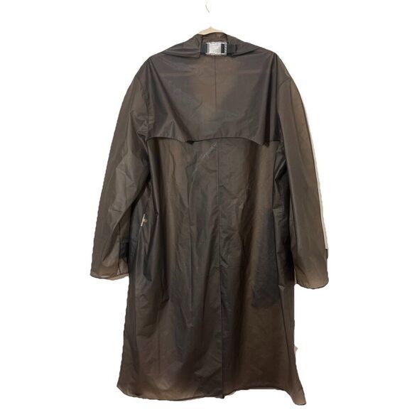 Maison Margiela Vynl Trench Coat Womens 42 Rain Jacket Double Breasted Oversized - Picture 2 of 10